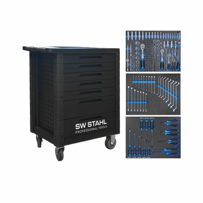 Carrello da officina TT401, nero, 207 pezzi_0