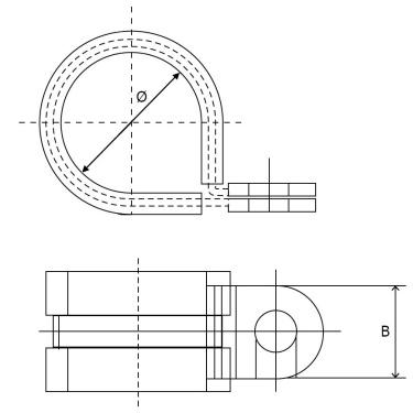 Fascetta per tubo zincata