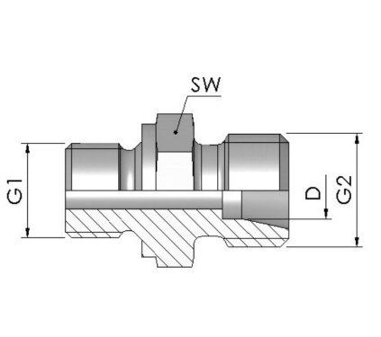 Raccord d'union mâle